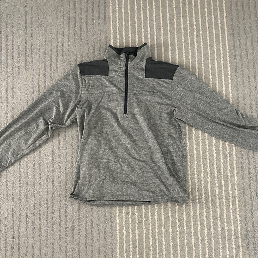 Vineyard Vines Grey Quarter-Zip Pullover